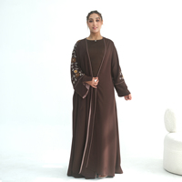 2026 Ramadan EID Elegante Sommer Luxus Abaya Bescheidene Kleider Handgefertigte Perlenverzierte Blumenapplikationen Festliche Muslimische Damenkleider