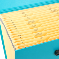 Organisateur de documents portable extensible en papier, 19 pochettes avec poignée et onglets d'indexation Z, boîte de rangement pour documents, dossier accordéon, bureau