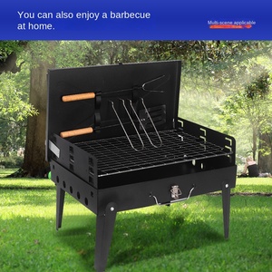 Parrilla de carbón plegable de acero para exteriores, superventas transfronteriza, con caja de herramientas - Product Image 2