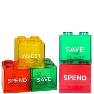 나중에 도착 도매 다채로운 아이 저축 동전 소년과 소녀를위한 플라스틱 돈 선물 상자 - Product Image 1