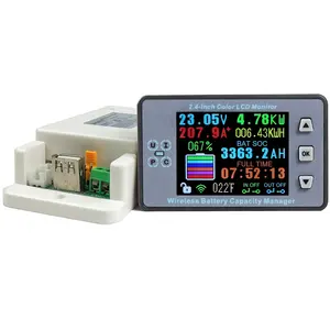 Hall Sensor Battery Voltage Meter Capacity Tester Monitor for DC Li-ion/LiFePO4/AGM/Gel Battery in Golf Cart/RV/Solar System