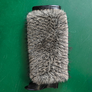 Botas de tacón alto de cuña con punta abierta para verano, botas largas personalizadas con peluche, botas de mujer con cinturón superior y hebillas, botas de piel hasta la rodilla - Product Image 6