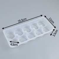 Boîte d'emballage en plastique transparente de qualité alimentaire jetable pour 10 petits pains vapeur, avec 10 compartiments de 4,5 cm, de la marque Ziqiu
