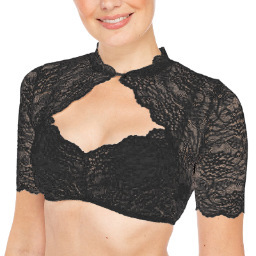 New cross-border beer festival women's elegant classic Halloween regular base layer lace <b>patchwork</b> white <b>shirt</b> top - Product Image 2
