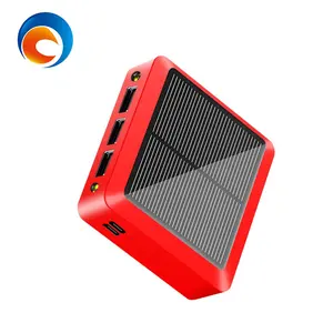 Mini carregador portátil 10000mah para celular, banco de energia solar com três entradas usb, energia solar portátil para estação ao ar livre, carregador triplo usb