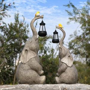 Lámpara de Elefante de Resina Hecha a Mano, con Energía Solar, Decorativa para Jardín, Patio, Camino, Exterior, Impermeable, para la Noche - Product Image 2