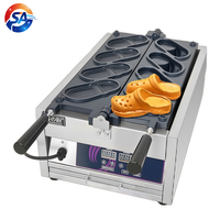 Machine à gaufres électrique 220V avec minuterie - Haute productivité, gaufres en forme de chaussure, plaque antiadhésive, pour usage professionnel en boulangerie