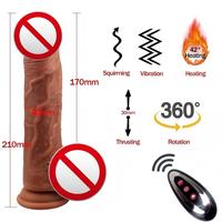 LIEBE Sexspielzeug Skalierbarer menschlicher Dildo vibrator mit Zungen lecken und Heizung Schub für Dame, Sexspielzeug für Frauen