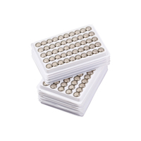 Pila de botón alcalina LR44 AG13 de 1,55 V, celda súper alcalina de 0% Hg | Paquete a granel industrial equivalente A76/357A para electrónica