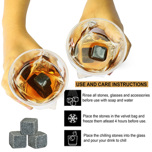 Shunstone personnalisé cristal verre à whisky coffret cadeau glaçons réutilisables Stonnes boîte en bois accessoires de barre pour la fête - Product Image 3