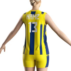 Camiseta Deportiva Personalizada por Sublimación para Equipo de Voleibol, Traje Personalizable en Color Rojo con Jersey Negro para Mujer - Product Image 6