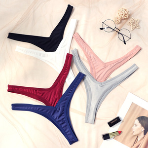 Wholesale Seamless Thong For Women Low Rise Stretchy <b>G</b>-<b>string</b> Everyday Wear Minimalist Underwear Comfortable Sexy Women <b>Panties</b> - Product Image 2