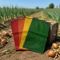 Herbruikbare geventileerde op maat gemaakte groothandels PP-mesh zakken met trekkoord (5kg, 10kg, 25kg, 50kg) voor uien, knoflook, aardappelen en andere producten.