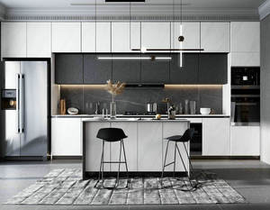 Panneau mural en porcelaine frittée <span class=keywords><strong>de</strong></span> 12 mm d'épaisseur, 3200x1600 mm, finition mate, design moderne, <span class=keywords><strong>salon</strong></span>, sol, escalier, chambre à coucher - Product Image 3