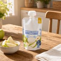 Voedselveilige plastic zak met tuit voor baby puree, yoghurt, sap, dranken, staande pouch met afsluitbare dop, verpakking voor vloeistoffen