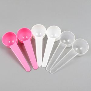 Cuillère doseuse en plastique PP de qualité alimentaire, à manche court et fond rond, pour poudre et liquide, 10g, vente en gros - Product Image 1