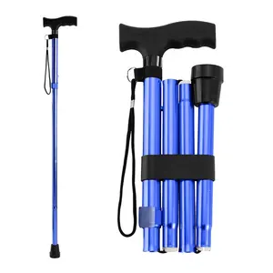  Walking Stick Foldable Reflective Cane Crutch Portable  Anti-Shock Guide Walking Stick for The Blind : Everything Else