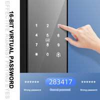 Serrure de porte intelligente TTLock à prix abordable avec empreinte digitale biométrique électronique, mot de passe, carte et clé pour les maisons