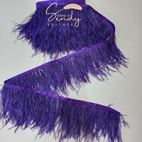Frange de plumes d'autruche en gros, garniture de plumes, franges à pampilles, dentelle à plumes pour vêtements, robes, jupes et confections féminines