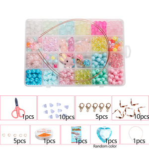 Children's Diy Beaded Toy Set Acrylic Beads <b>Kit</b> Crystal Rabbit Accessory Pack For Jewelry Making Toys - Product Image 4