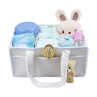 Organisateur de couches pour bébé portable en forme d'ours en peluche pour table à langer, panier de rangement pour bébé pour lingettes pour bébé, organisateur de panier pour la crèche