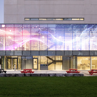 Pantalla LED transparente para interiores flexible en pared de video de vidrio para uso en ascensores con función de animación y gráficos