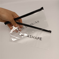 Sacs à perruque avec LOGO personnalisé Emballage de cheveux Emballage transparent en PVC Sac de rangement réutilisable pour perruque Sac en plastique à fermeture éclair