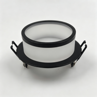 Cadre de spot encastré moderne GU10 MR16 en aluminium, support de spot LED, diffuseur en plastique transparent givré, IP44, réglable