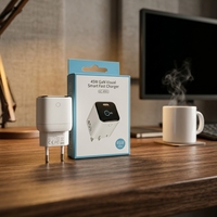 Chargeur rapide Powereric 45W GaN avec port Type-C certifié ETL FCC SAA, sortie 5V3A pour téléphones mobiles