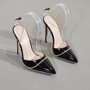 Sandales pour femmes Zandalias, été 2024, talons hauts fins, chaussures pour femmes, mode sexy, chaîne en métal, sandales à lanières pour femmes - Product Image 2