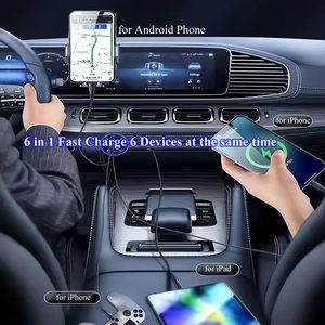 Adaptateur de chargeur de voiture <span class=keywords><strong>USB</strong></span> <span class=keywords><strong>C</strong></span> HYTO Super Fast Charge 6 en 1 avec affichage de la tension 250W, chargeur <span class=keywords><strong>USB</strong></span> multi-ports pour allume-cigare - Product Image 5