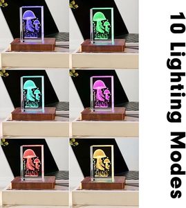 Lampada Sfera di Cristallo 3D del Sistema Solare con Base Quadrata in Legno, Luce Decorativa per la Casa con <span class=keywords><strong>Pianeti</strong></span> 3D e Altri Oggetti in Cristallo - Product Image 3