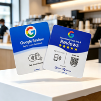 Carte de commentaires Google personnalisée avec technologie RFID NFC : Code QR pour avis des clients, partage sur les réseaux sociaux, paiement, hôtel