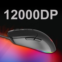 Mouse Gaming Ergonomis MEETION MT-GM21 Berkabel dengan Lampu LED, Mouse USB untuk Komputer Desktop