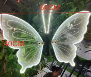 Haute luminosité PVC papillon LED stand-up lumière ouverte fermer décoration pièce maîtresse pour jardin extérieur éclairage <span class=keywords><strong>de</strong></span> vacances <span class=keywords><strong>de</strong></span> noël - Product Image 2