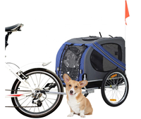 Poussette pour Animal de compagnie, voiturette de jogging grande taille pour 2 chiens, poussette respirante d'animaux avec 4 roues et espace de rangement pour Animal de compagnie