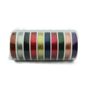 Wholesale 0.3mm 0.4mm Colorful Copper Wire Metal Shaping line Thread For DIY Necklace Bracelet Jewelry Making 10Rolls/ Set