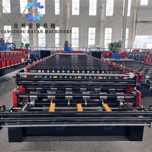 Machine de production de tuiles de toiture en acier galvanisé à chaud antirouille, double couche, entièrement automatique, contrôlée par PLC, avec roulement à billes - Product Image 5