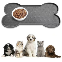 Tapis d'alimentation pour animaux de compagnie en silicone, anti-déversement, facile à nettoyer, tapis pour gamelle de chien ou de chat, plateau antidérapant pour nourriture pour animaux, accessoires pour animaux de compagnie pour chiots et chatons