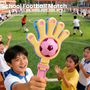 Campanella a mano da calcio con 3 elementi impilabili, design a palmo, giocattolo per bambini, strumento per il tifo in stadio, alternativa alla fischietto da allenatore, vendita all'ingrosso - Product Image 3