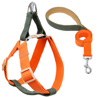 Suministros al por mayor transpirable ajustable cachorro gato D anillo arnés chaleco Bulldog francés accesorios Correa y arnés conjunto