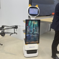 Tienda de juguetes para niños Publicidad Robot Dibujos animados UI y juegos interactivos para tienda de robots al por menor