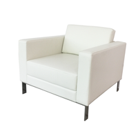 Canapés de zone d'attente de bureau canapé de réception de bureau en cuir blanc ensemble en cuir véritable personnalisé Style européen moderne BS5852