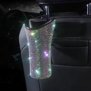 Diamante di cristallo portaombrelli per auto Organizer Barrel auto appendiabiti per bottiglie d'acqua Bling accessori per auto da donna - Product Image 3