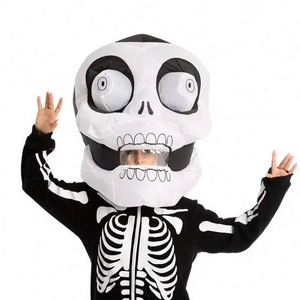 Décoration d'extérieur gonflable de luxe en PVC pour Halloween : Sorcière d'horreur dans un seau citrouille avec éclairage LED - Product Image 3