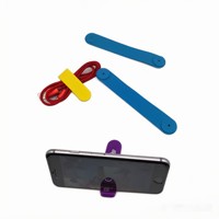 Attache-câble magnétique en silicone couleur personnalisée, support de téléphone multifonctionnel pour organisateur de cordon d'écouteurs, cadeau promotionnel