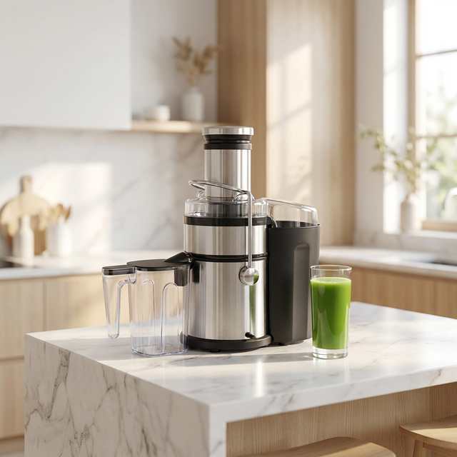 New Arrive Low Noise Stainless Steel Copper Motor Easy to Clean Household Cold Press Juicer