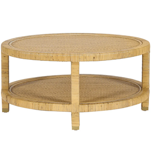 Les tables d'appoint Whitney allient un charme naturel à une touche de glamour, avec du rotin tressé à la main, un plateau en canne et un design audacieux. - Product Image 6