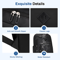 Sac à dos étudiant résistant à l'eau, personnalisable avec logo, élégant et neutre, pour ordinateur portable 15 pouces, idéal pour les trajets quotidiens et les voyages de loisirs