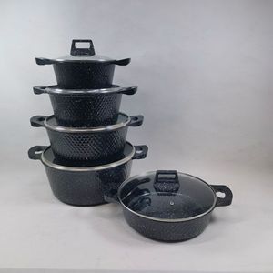 Juego de 10 Ollas Antiadherentes de Mármol, Juego de Ollas de Aluminio para Arroz y Sopa, Ollas Fundidas a Presión al por Mayor - Product Image 1